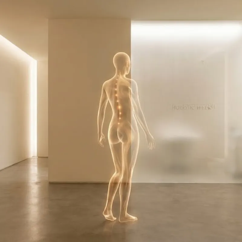 Silueta humana con los centros energéticos iluminados